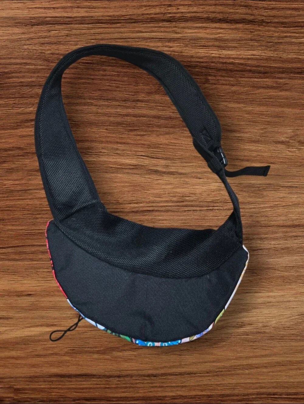 Floral Boho Multi‑Color Crossbody Pet Carrier Sling Bag